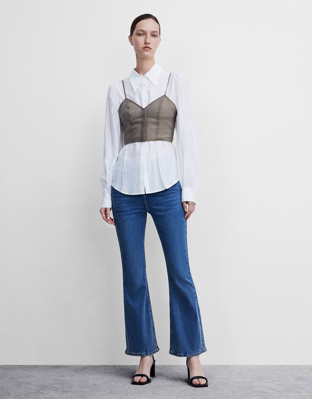 Combination Buttoned Shirt