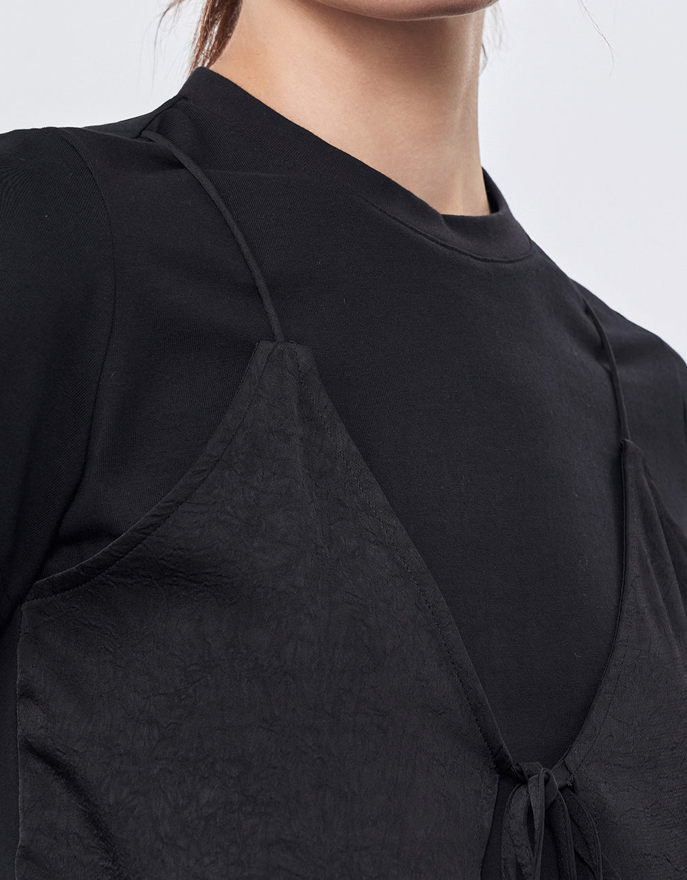 Combination Tie Front T-Shirt
