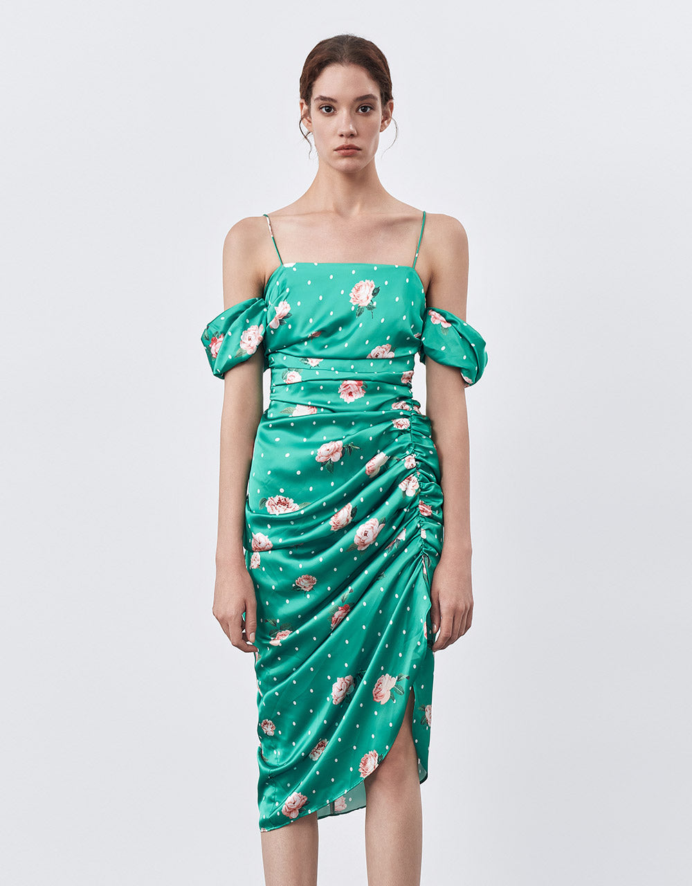 Floral Ruched Dress