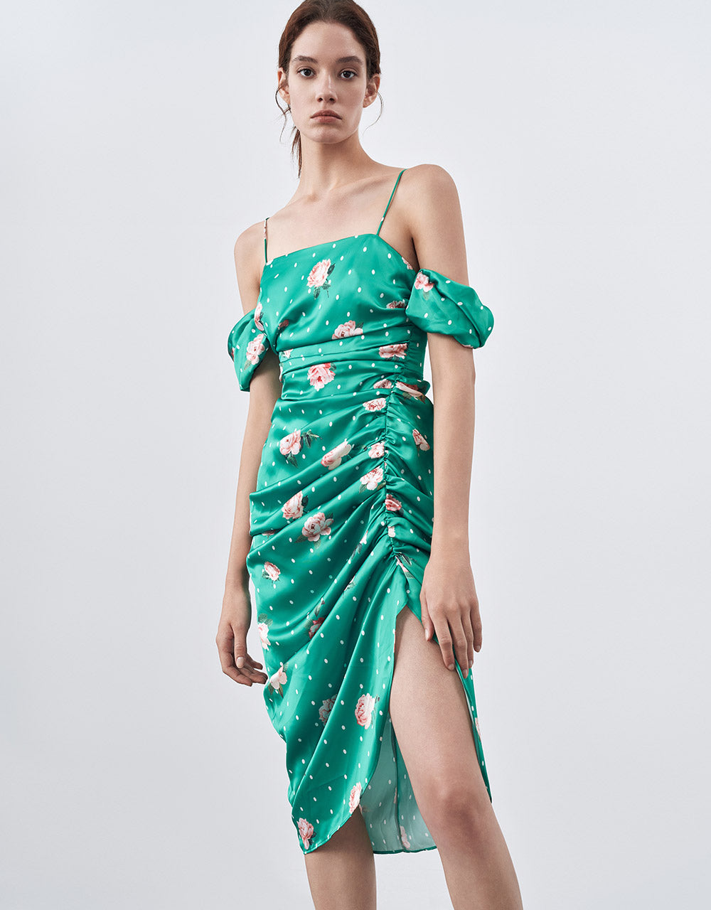 Floral Ruched Dress