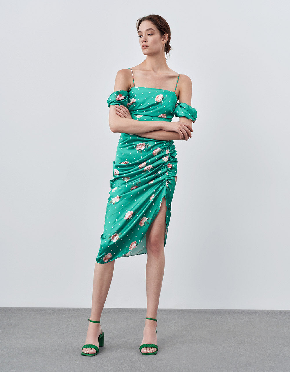 Floral Ruched Dress