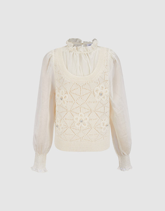 Combination Knit Top