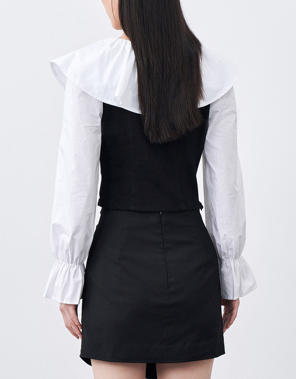 Combination Ruffled Blouse