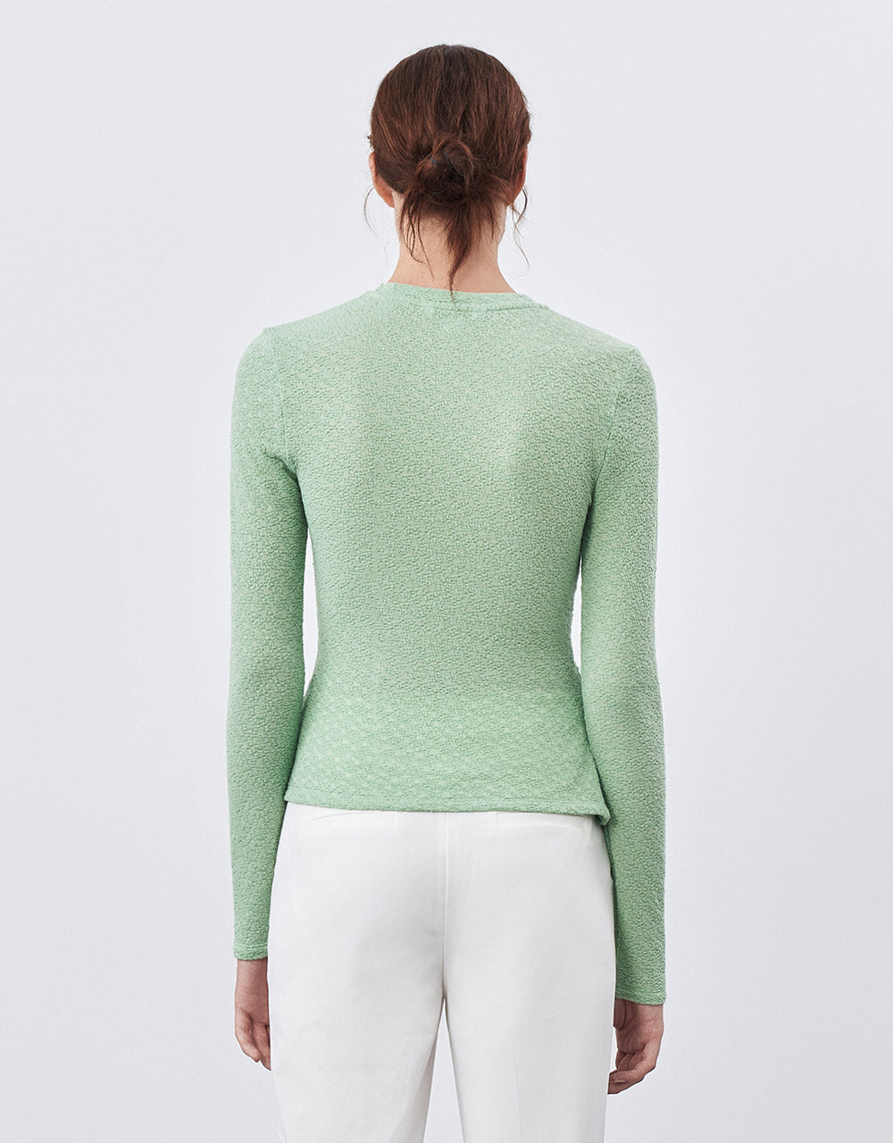 Asymmetrical Hem Textured T-Shirt