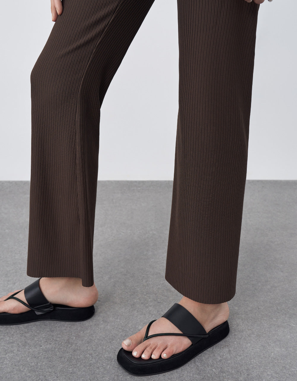 Textured Wide Leg Pants