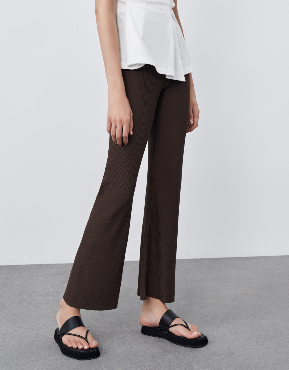 Textured Wide Leg Pants