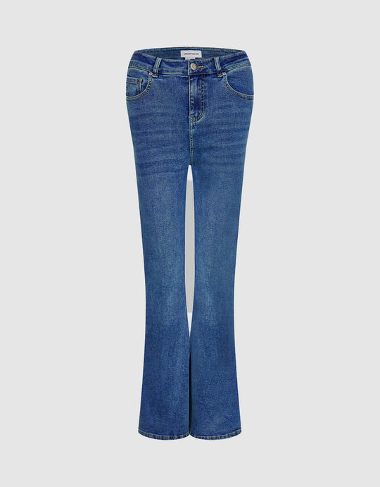 Mid Waist Flare Jeans