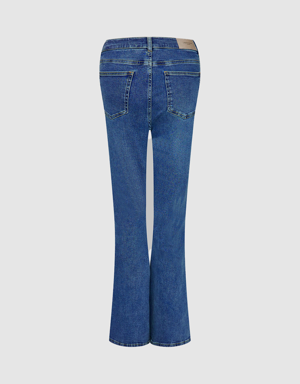 Mid Waist Flare Jeans