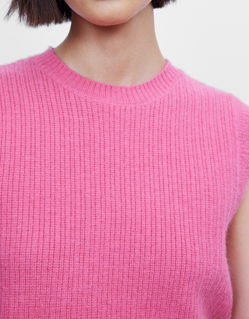Rib Knit Sweater Vest