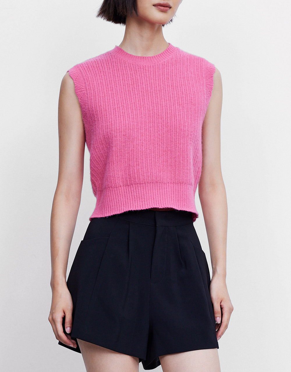 Rib Knit Sweater Vest