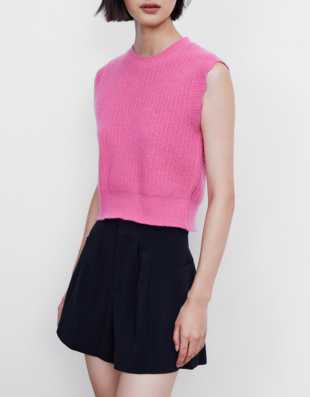Rib Knit Sweater Vest