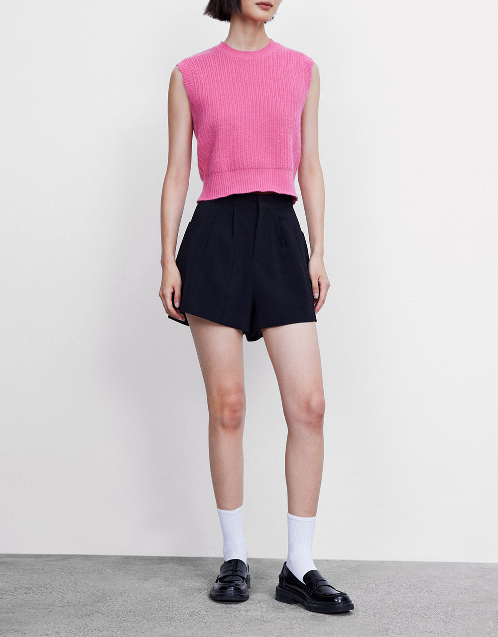 Rib Knit Sweater Vest