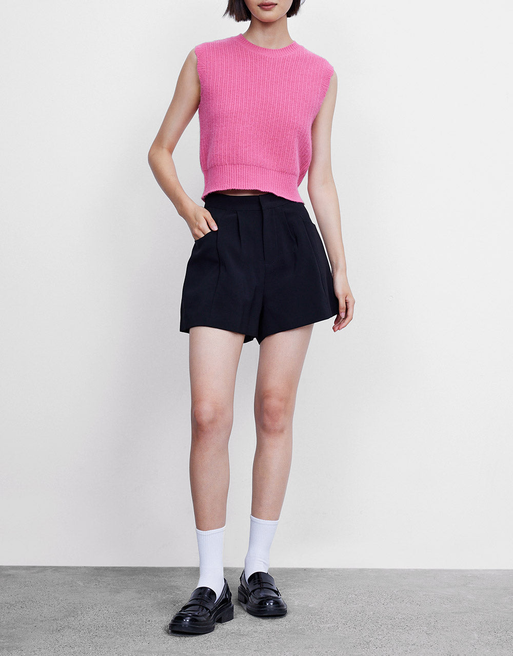 Rib Knit Sweater Vest