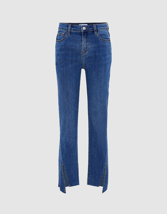 Slit Hem Skinny Jeans