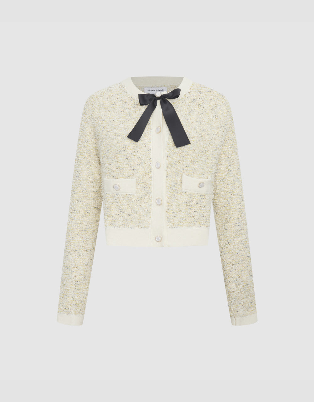 Bowknot Detail Knit Cardigan
