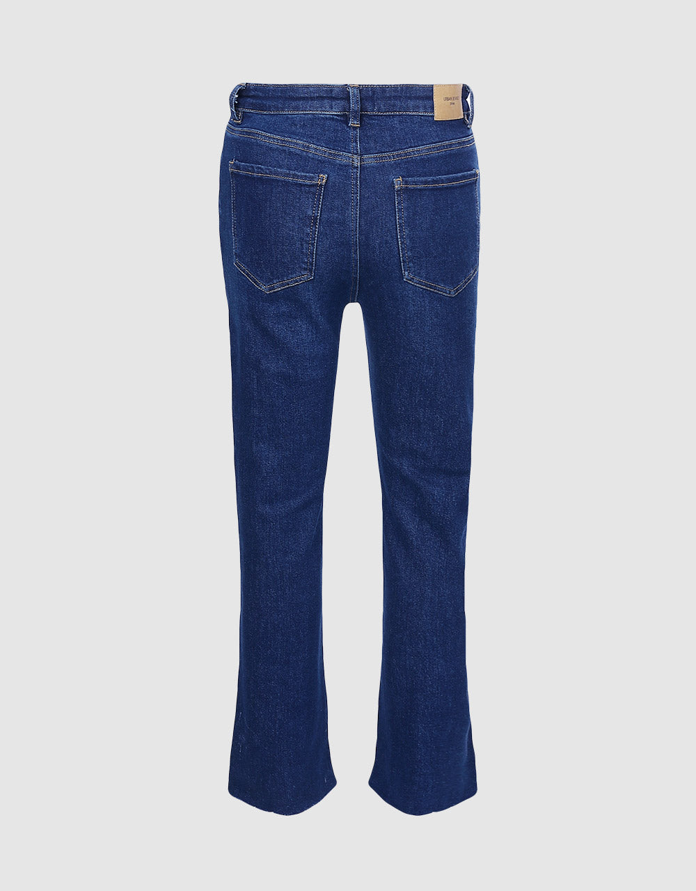 Slit Hem Straight Jeans