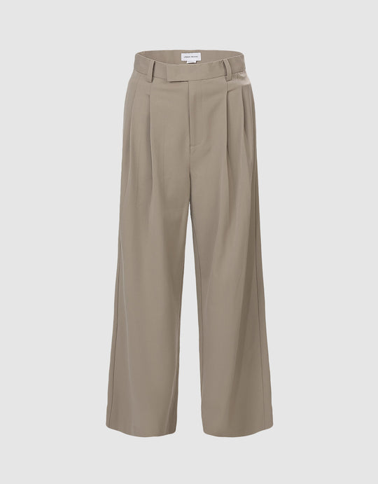 Pleated Straight Fit Pants