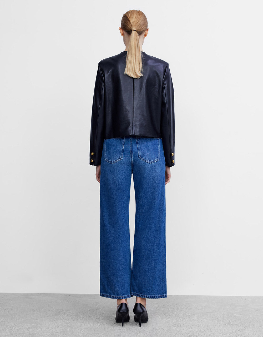 Mid Waist Wide Leg Jeans