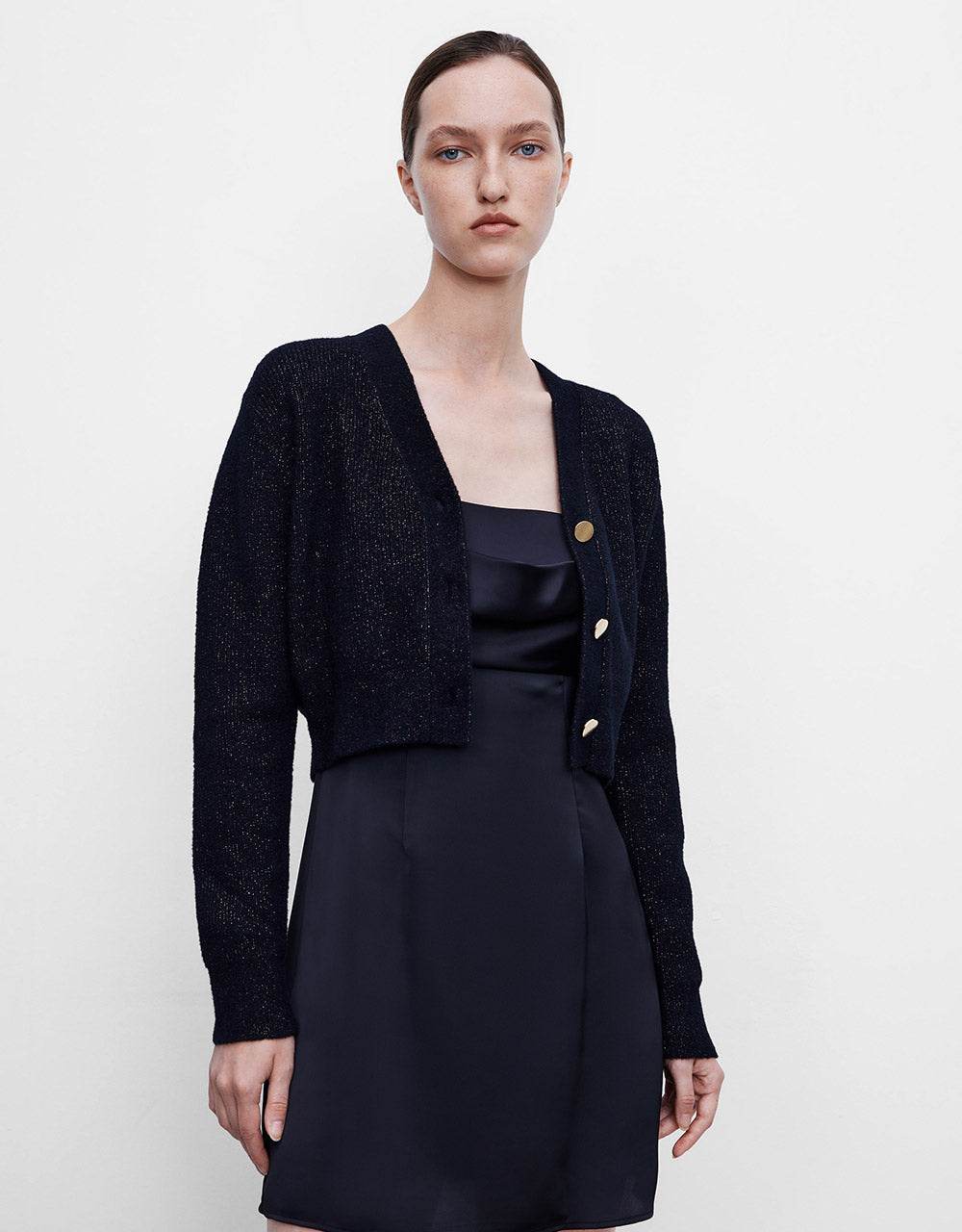 Button Up Cropped Cardigan