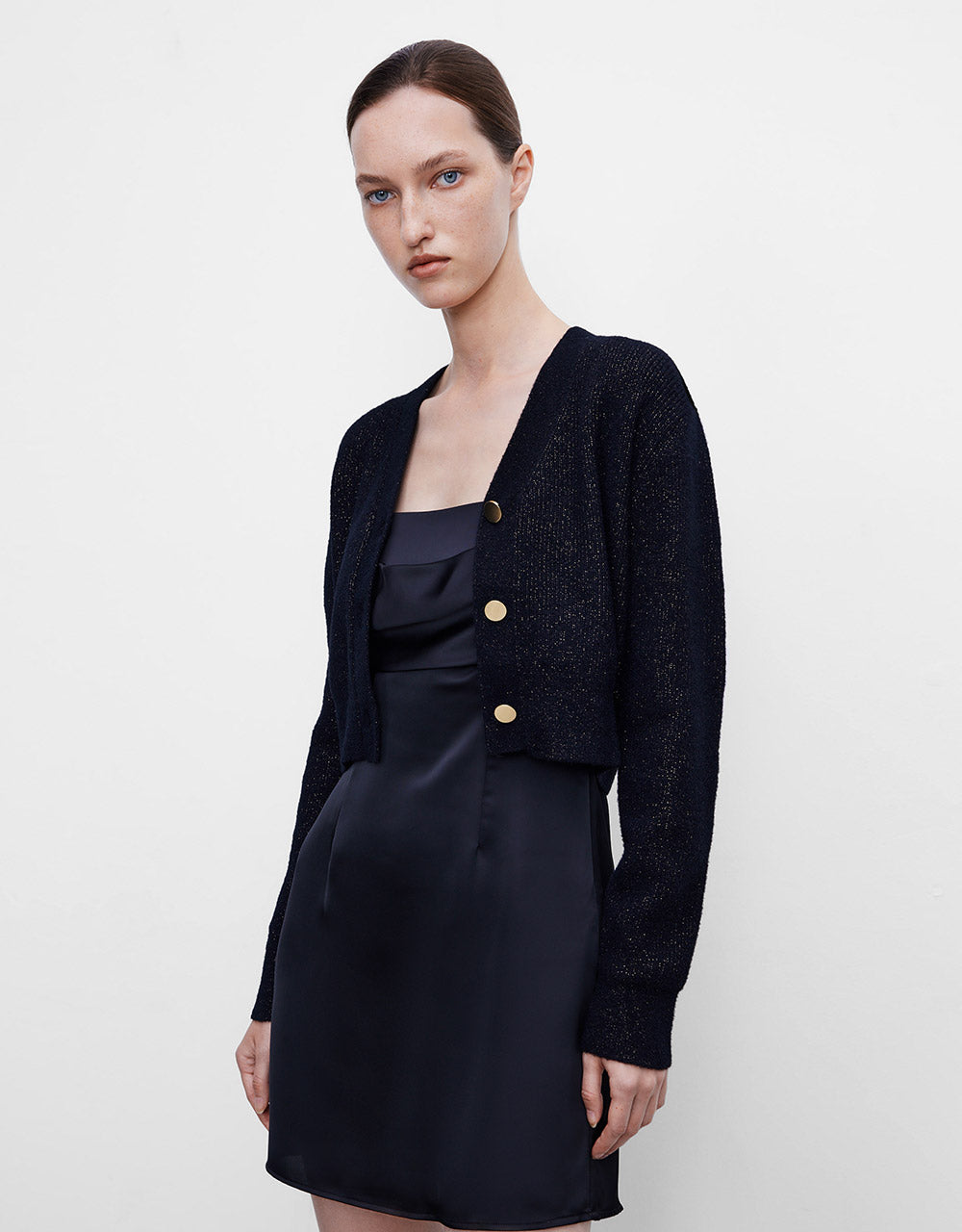 Button Up Cropped Cardigan