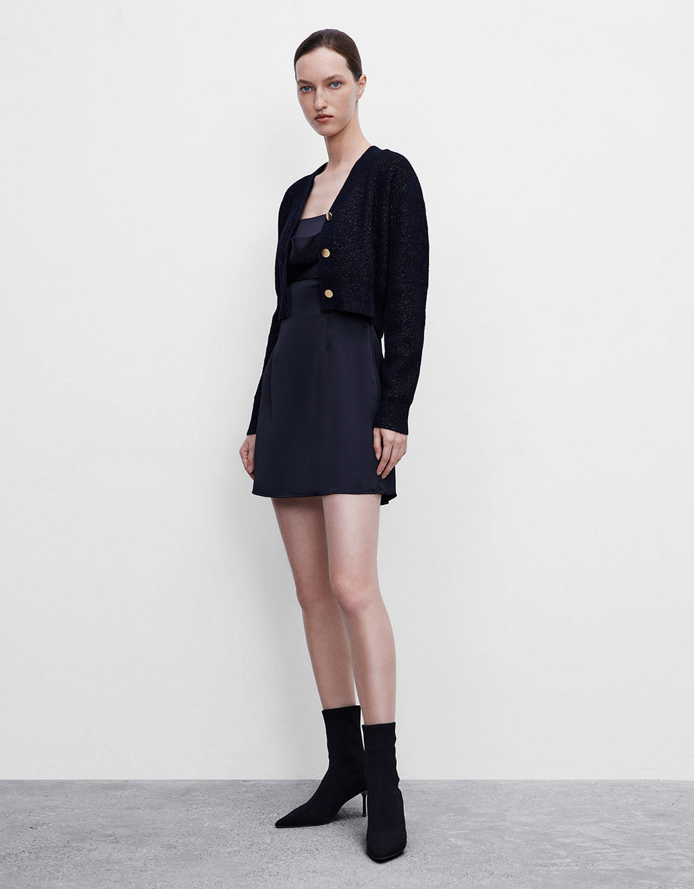 Button Up Cropped Cardigan