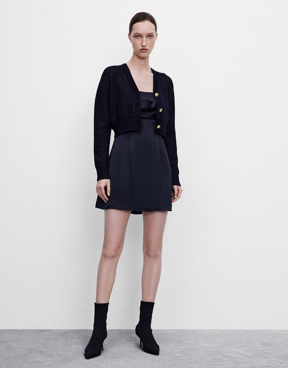 Button Up Cropped Cardigan