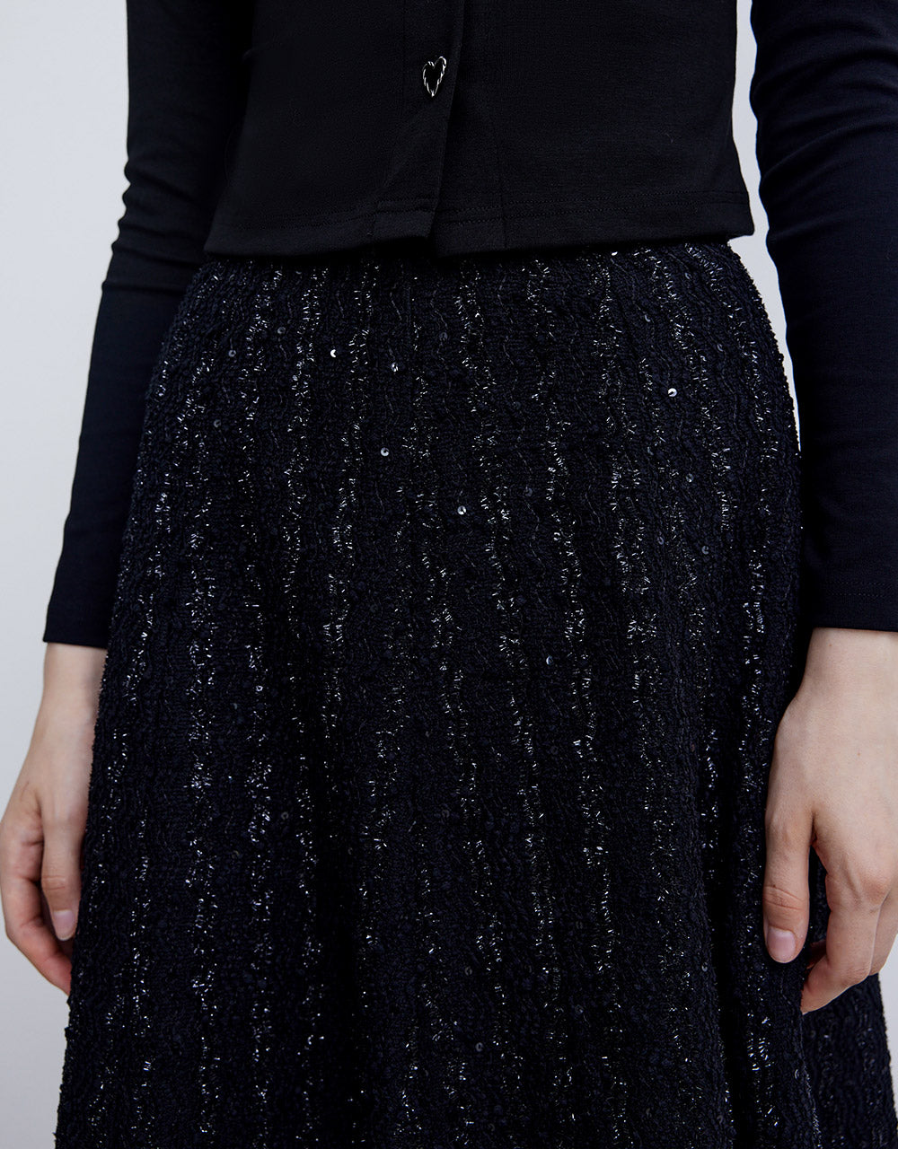 Glittered Midi Skirt