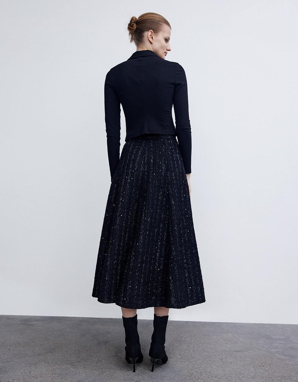 Glittered Midi Skirt