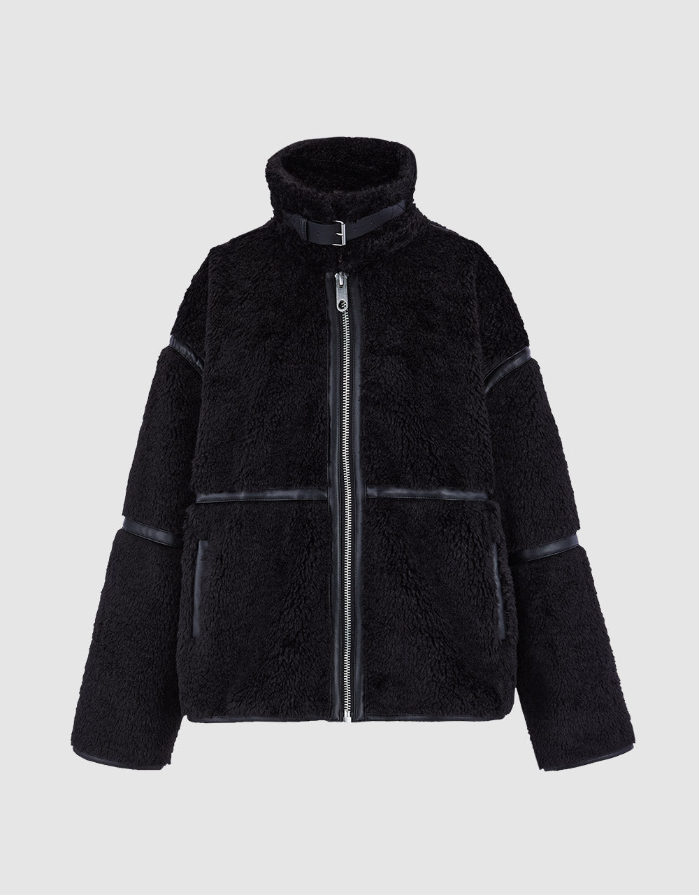 Contrast Stitch Teddy Jacket