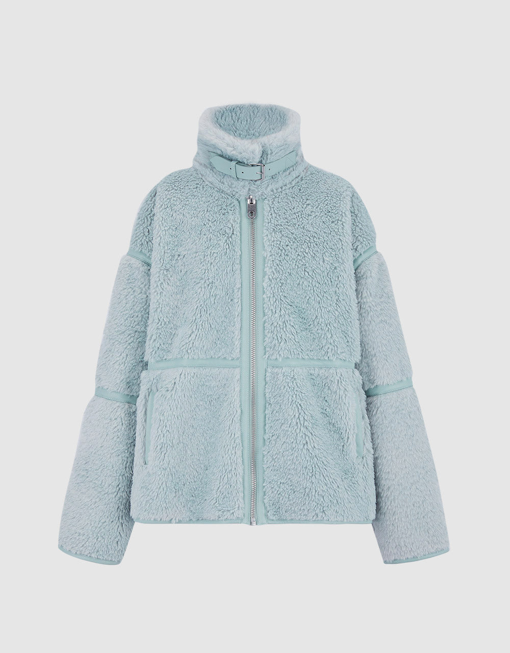 Contrast Stitch Teddy Jacket