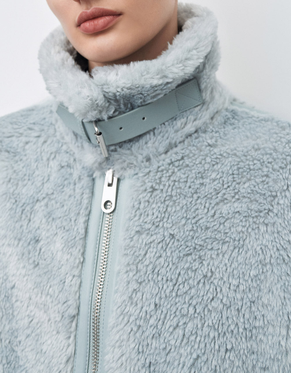 Contrast Stitch Teddy Jacket