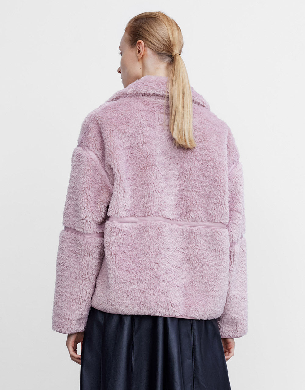 Contrast Stitch Teddy Jacket