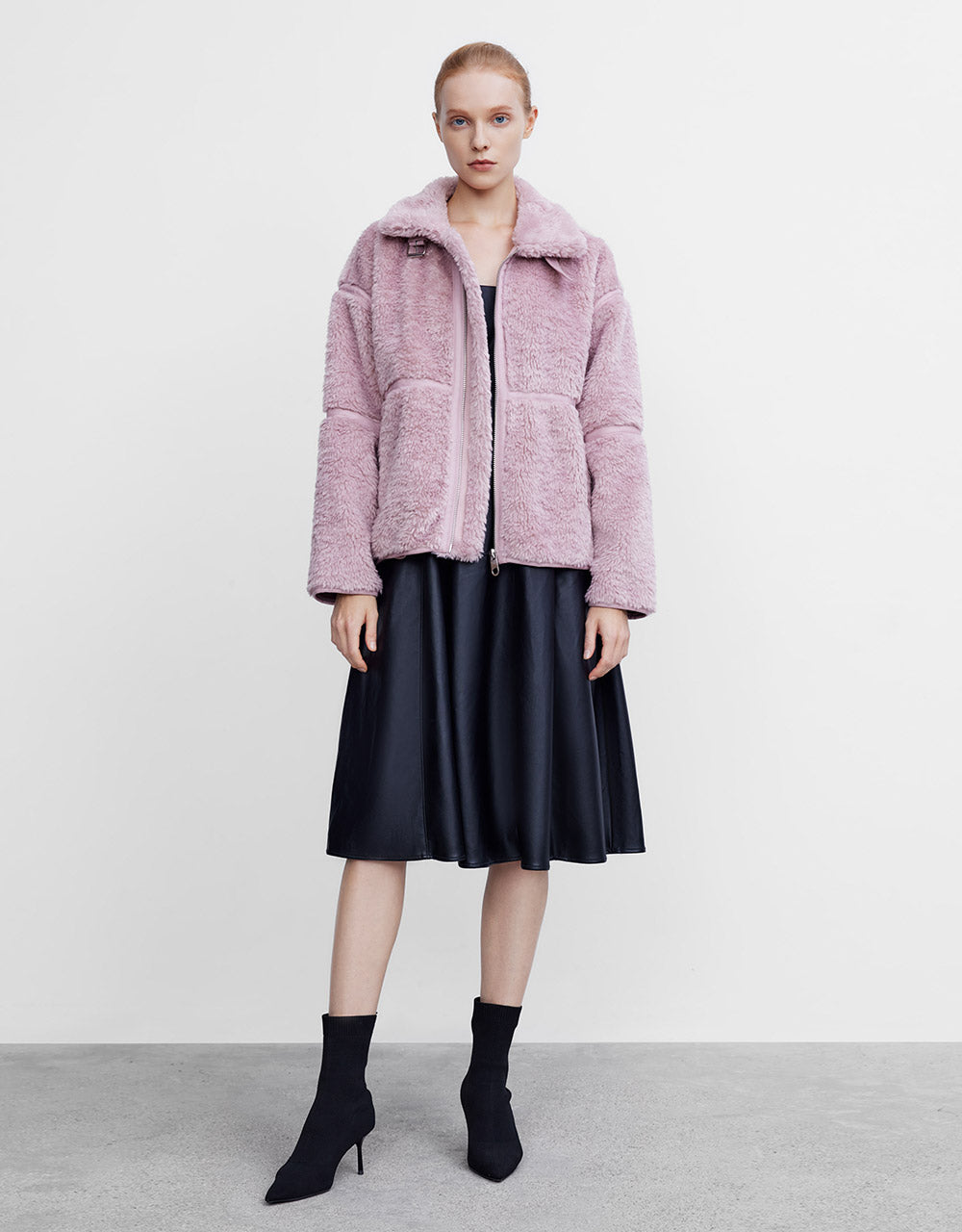 Contrast Stitch Teddy Jacket