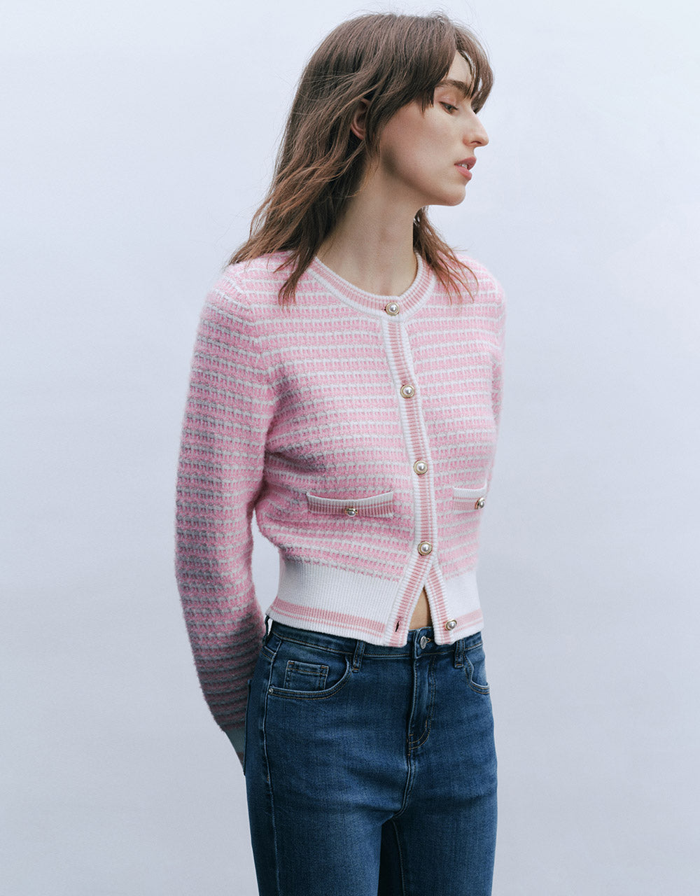 Tweed Plaid Cardigan