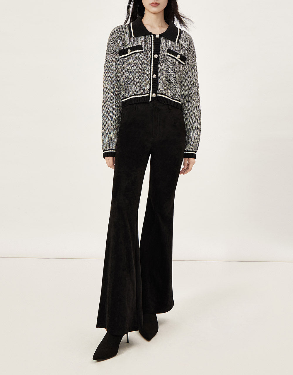Mid Waist Flare Pants