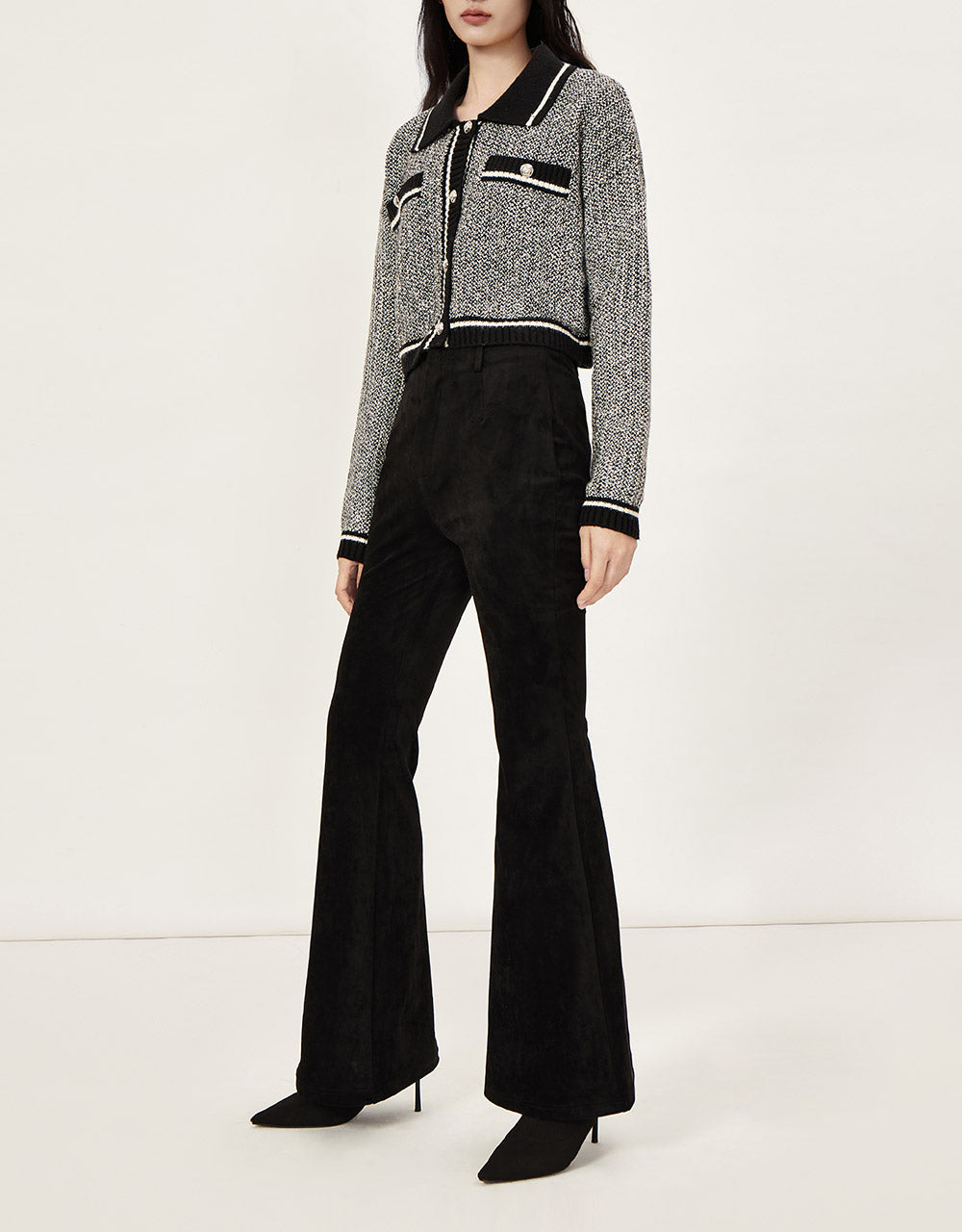 Mid Waist Flare Pants