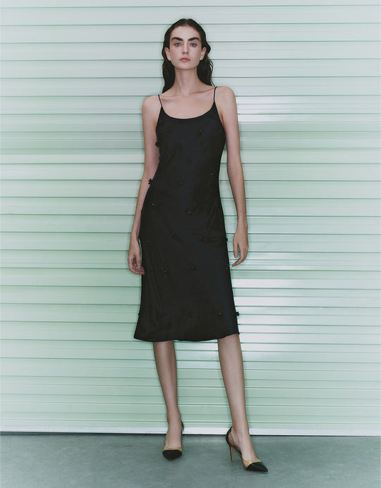 Beading Detail Strappy Dress