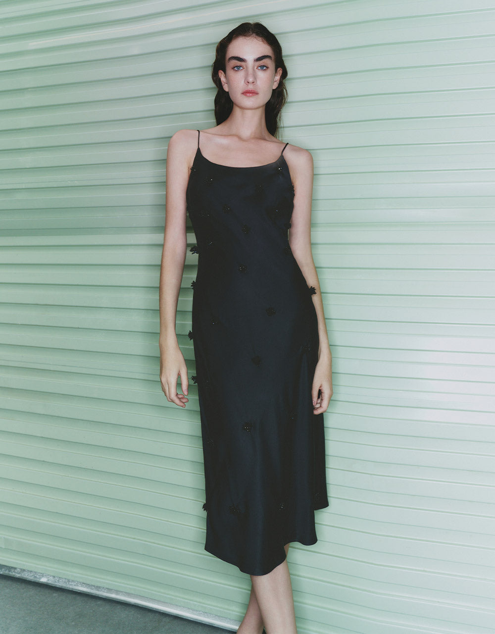 Beading Detail Strappy Dress
