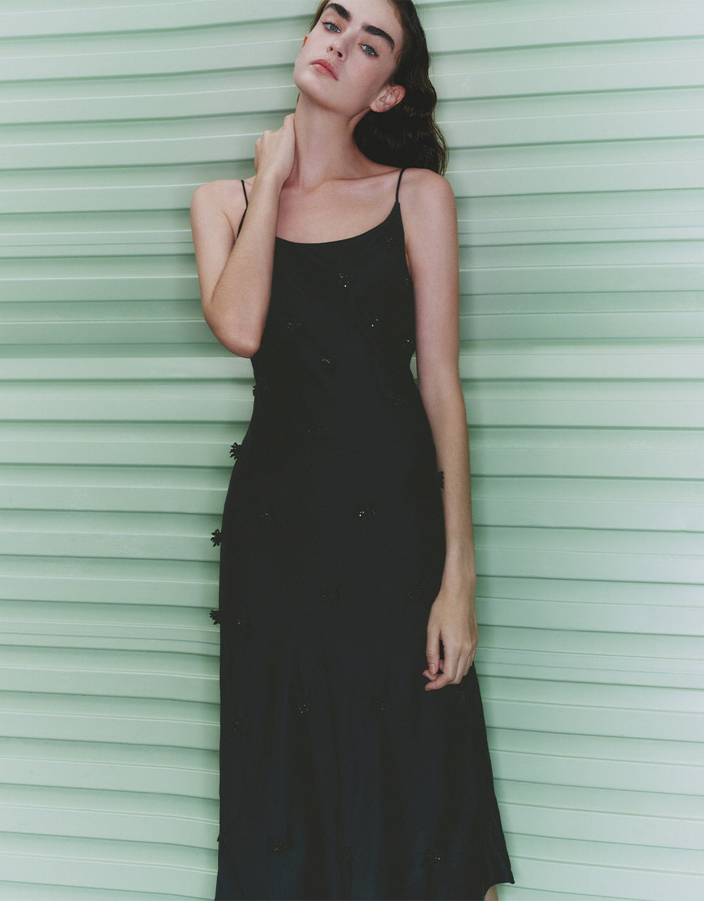 Beading Detail Strappy Dress