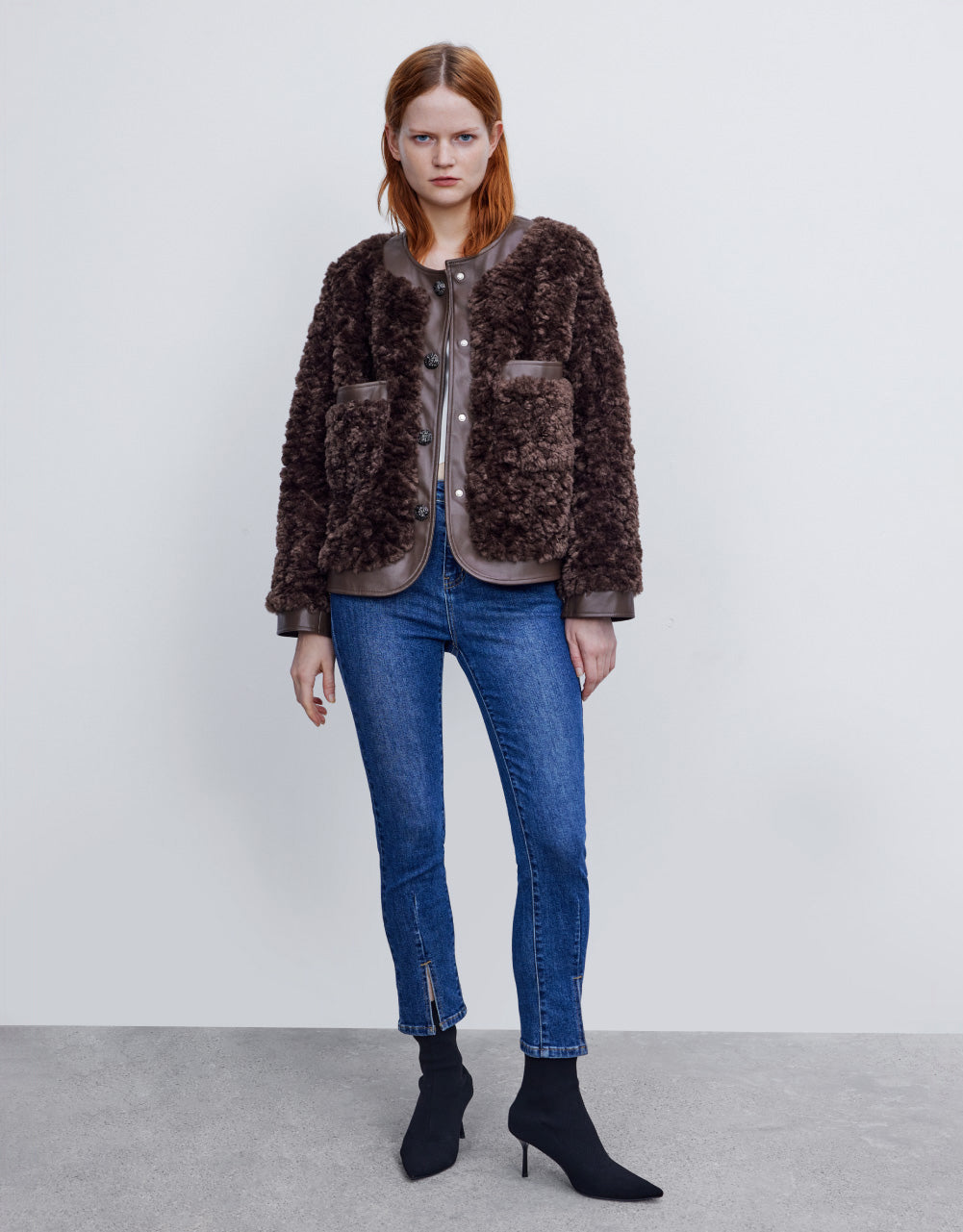 Slit Hem Skinny Jeans