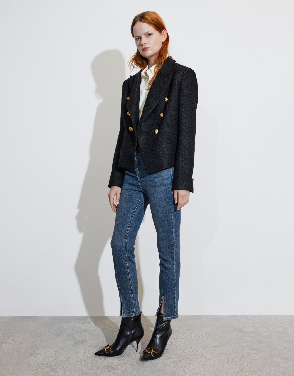 Split Hem Skinny Fit Jeans