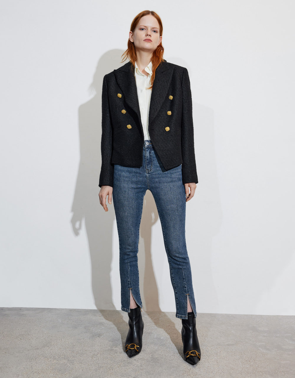 Split Hem Skinny Fit Jeans