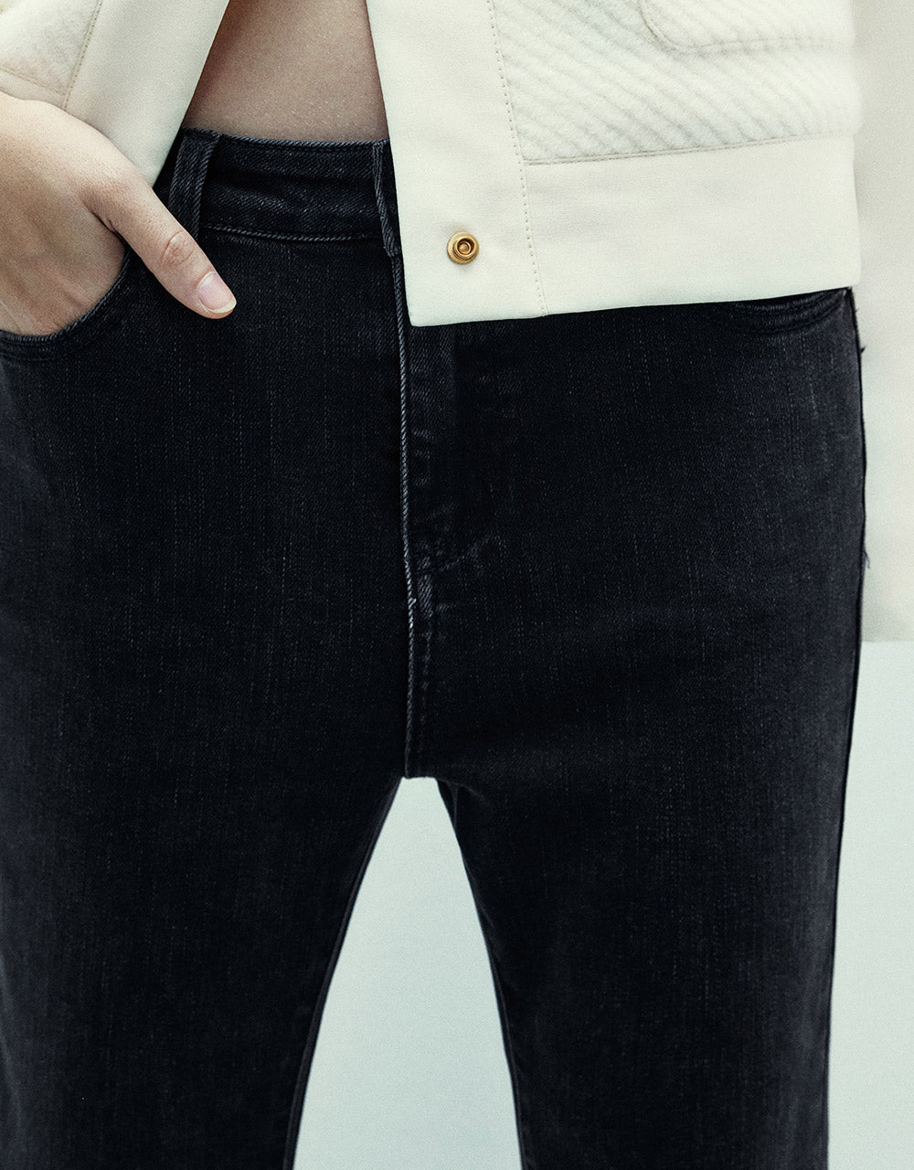 Mid Waist Skinny Jeans