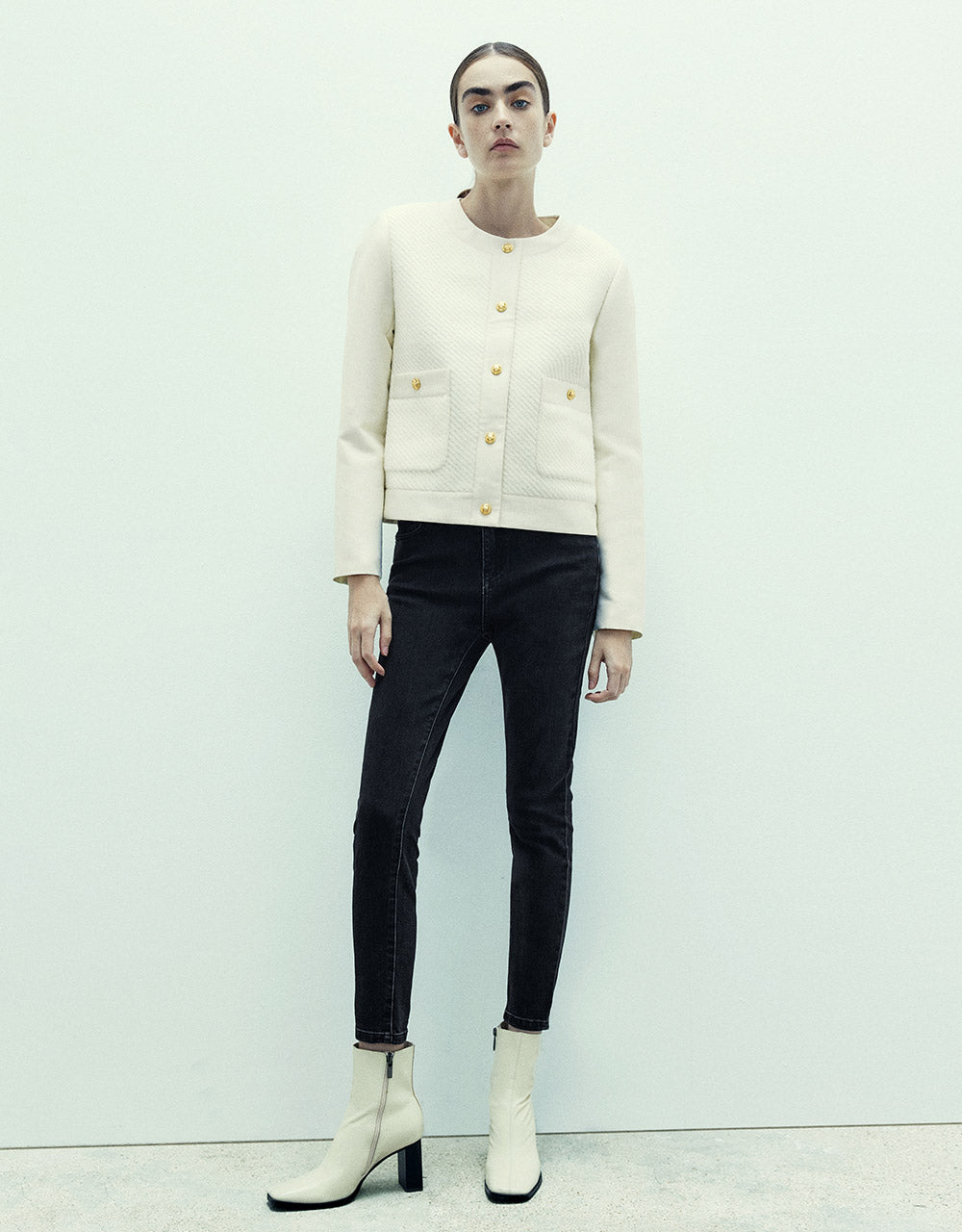 Mid Waist Skinny Jeans