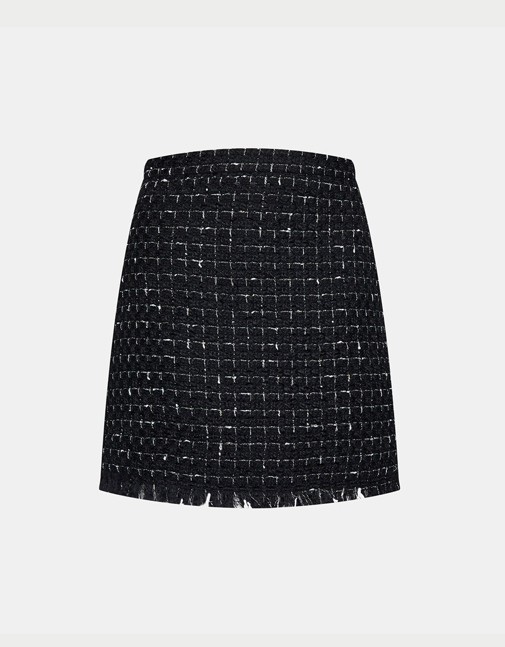 Raw Hem Tweed Skirt