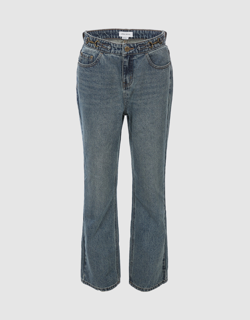 Straight Jeans With Chain