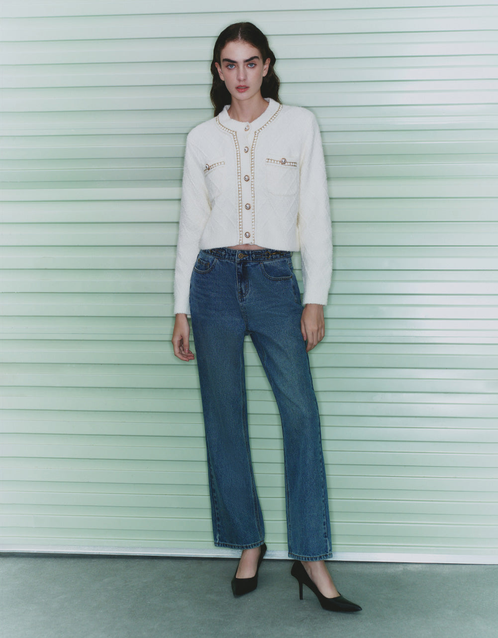 Straight Jeans With Chain