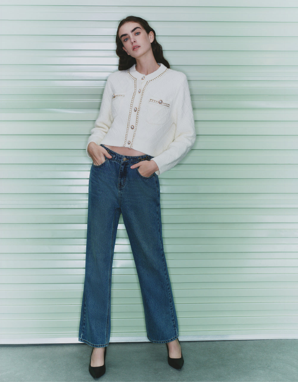 Straight Jeans With Chain