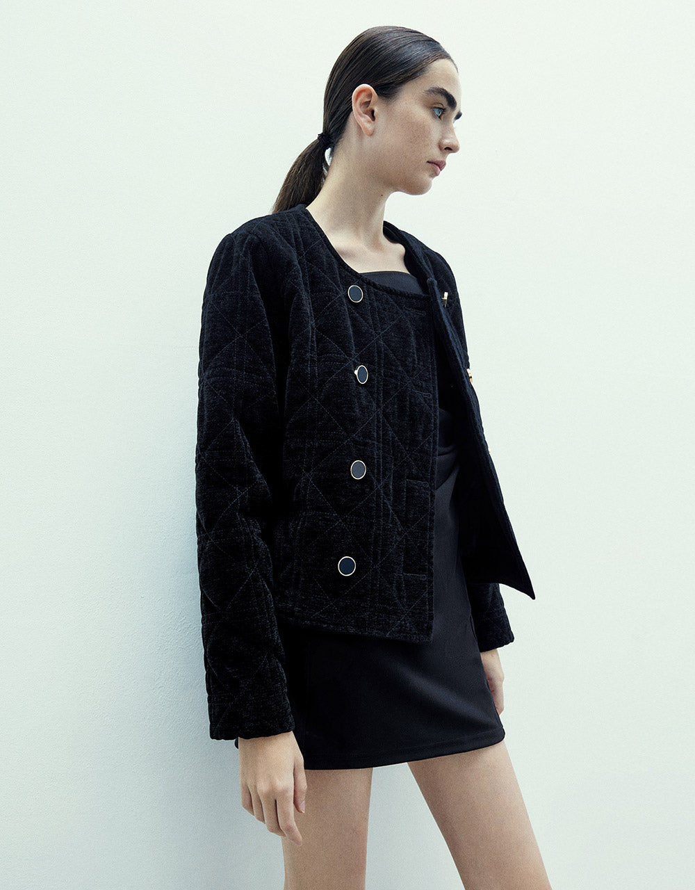 Double Breasted Cropped Jacket