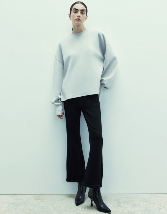 Mid Waist Flare Jeans